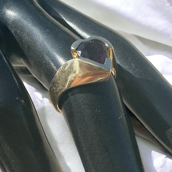 Vintage 14K Gold Rubellite Tourmaline Ring - Picture 4 of 7